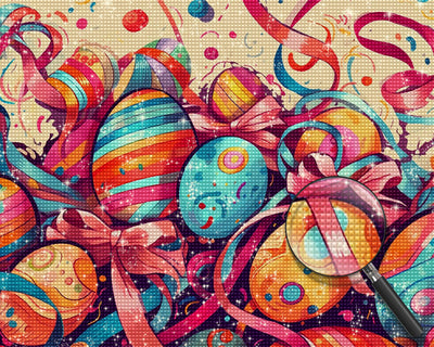 Bunte Ostereier Diamond Painting