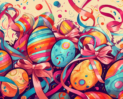 Bunte Ostereier Diamond Painting