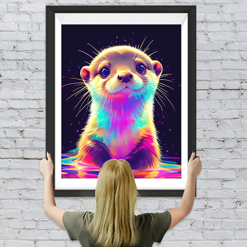 Bunte Pop Art Biber Diamond Painting
