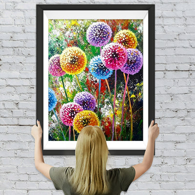 Bunte Pusteblumen Diamond Painting