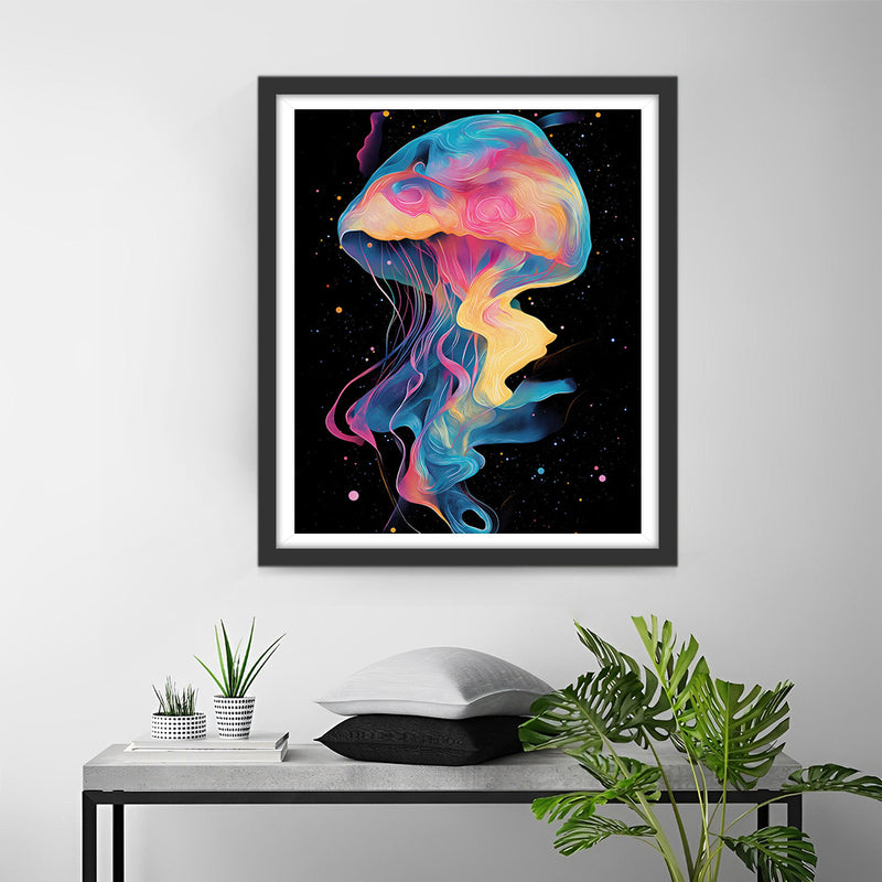 Bunte Quallen im Dunkeln Diamond Painting