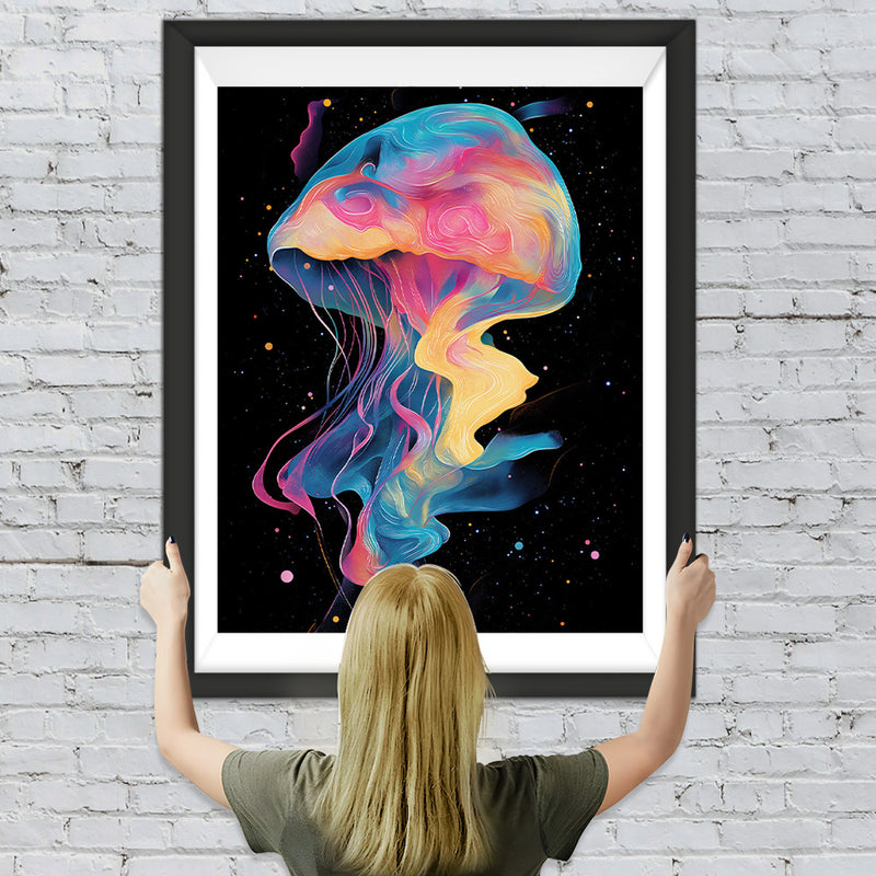 Bunte Quallen im Dunkeln Diamond Painting