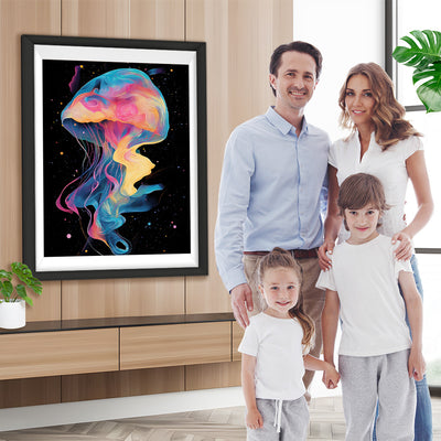 Bunte Quallen im Dunkeln Diamond Painting