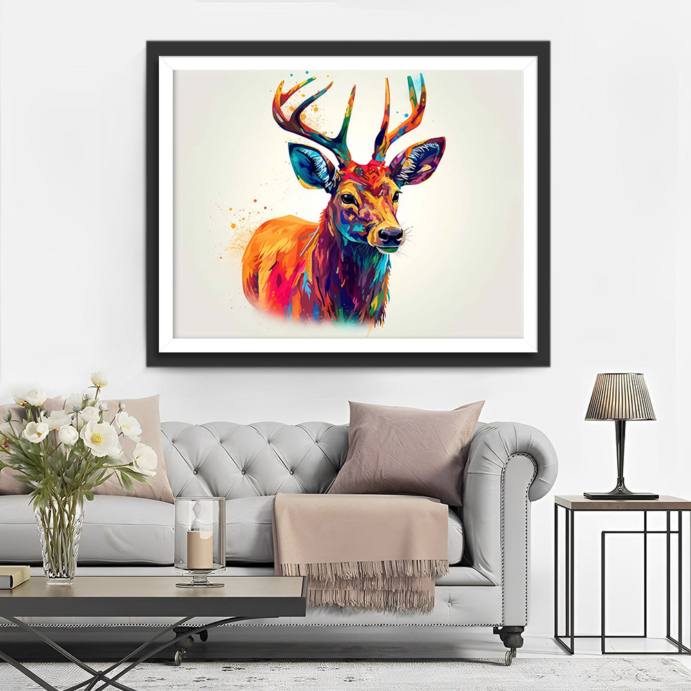 Bunte ruhige Hirsche Diamond Painting