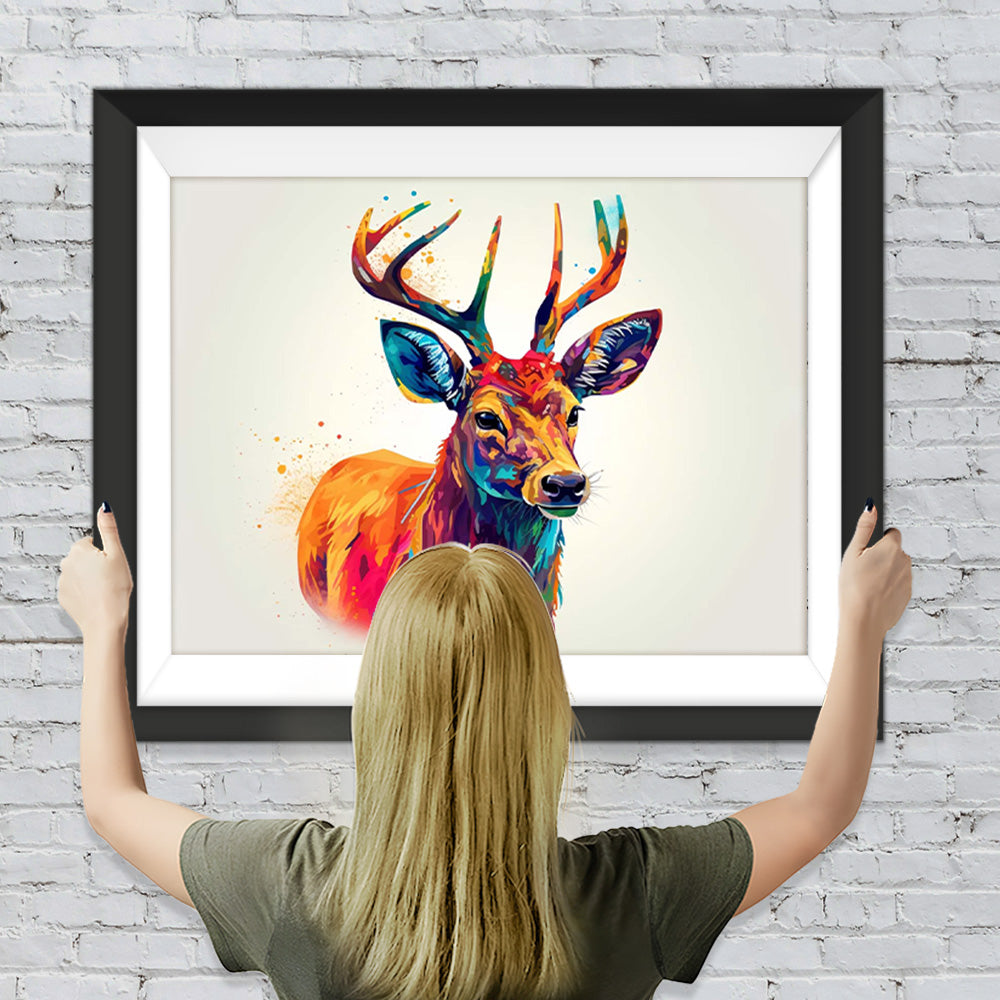 Bunte ruhige Hirsche Diamond Painting