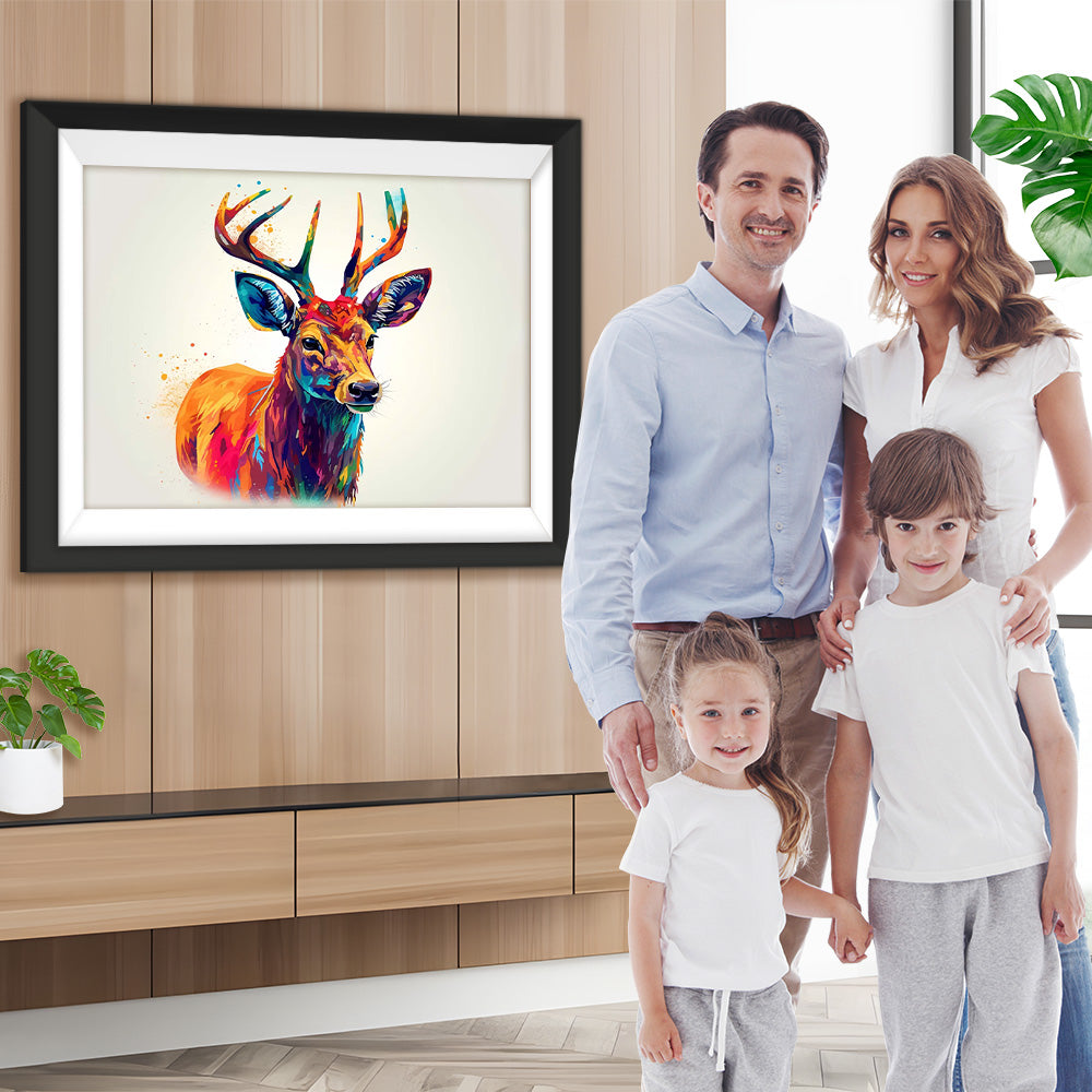 Bunte ruhige Hirsche Diamond Painting