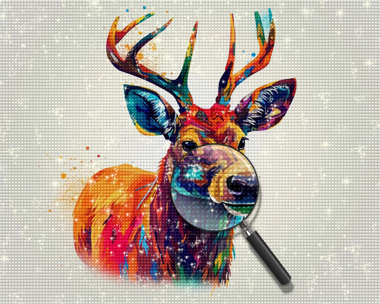 Bunte ruhige Hirsche Diamond Painting