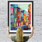 Bunte Stadtgebäude Diamond Painting