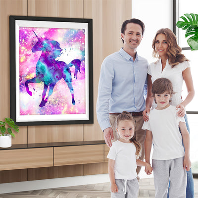 Bunte Sterne und Einhorn Diamond Painting