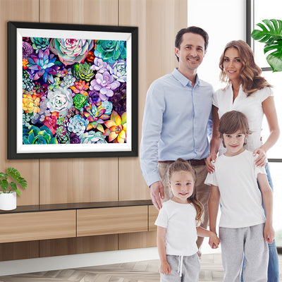 Bunte Sukkulenten Diamond Painting