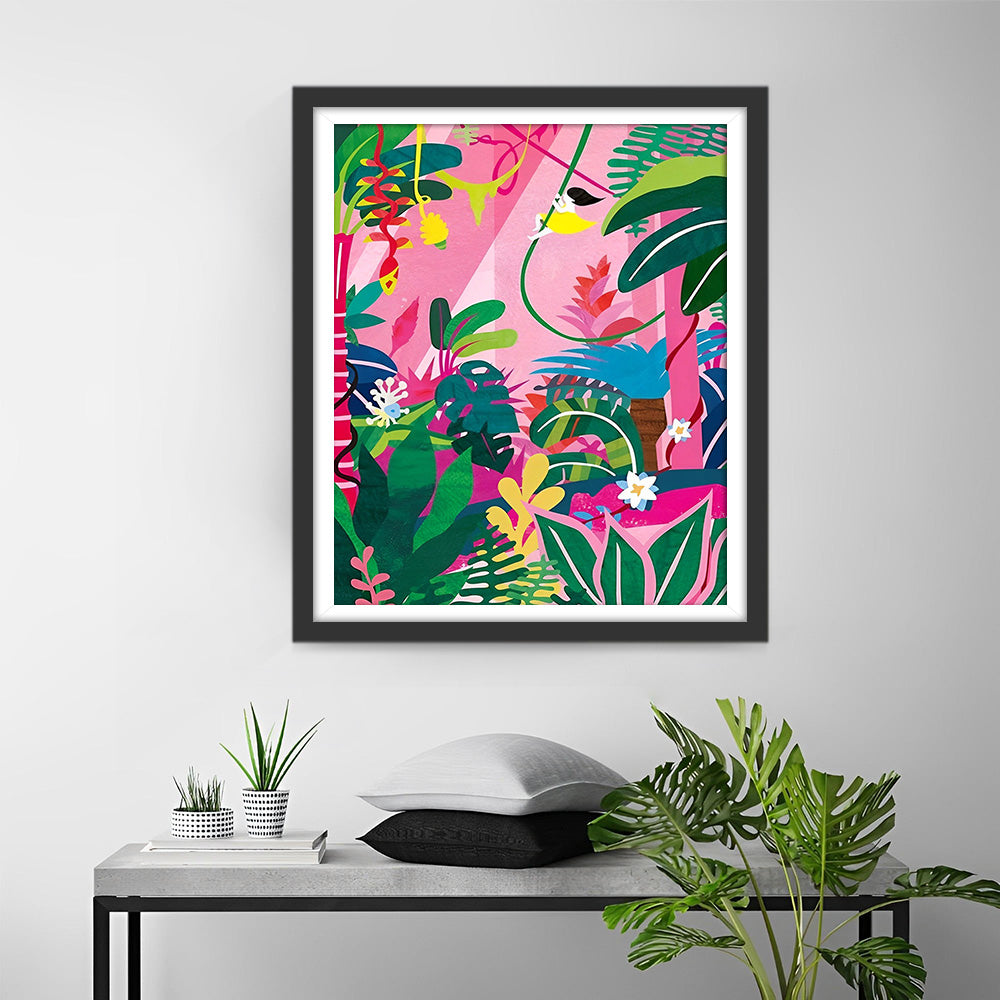 Bunte tropische Pflanzen Diamond Painting