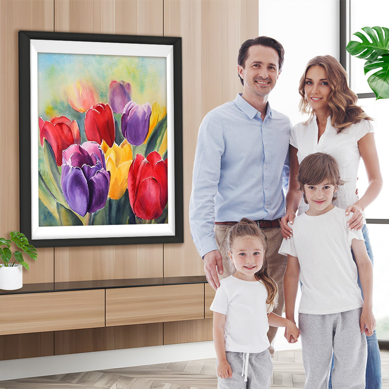 Bunte Tulpen Diamond Painting