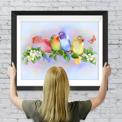 Bunte Vögel Diamond Painting