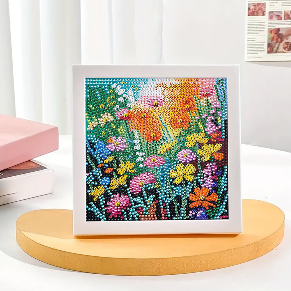 Bunte Wildblumen Mini-Kristallpünktchen Diamond Painting