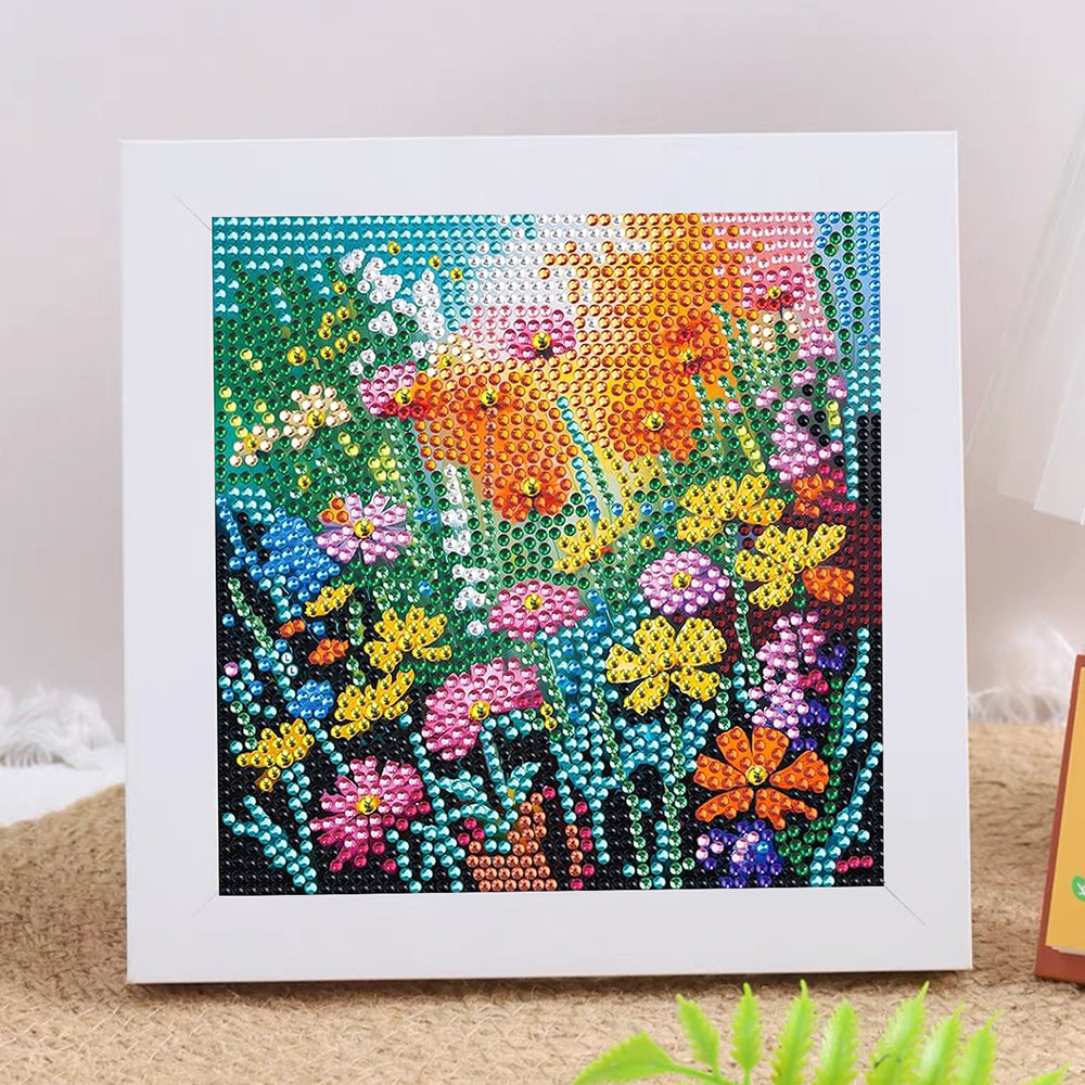 Bunte Wildblumen Mini-Kristallpünktchen Diamond Painting
