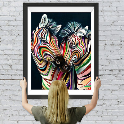 Bunte Zebras Diamond Painting