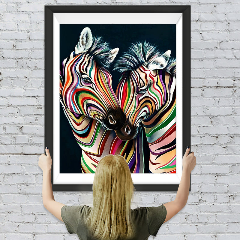 Bunte Zebras Diamond Painting