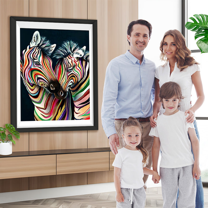 Bunte Zebras Diamond Painting