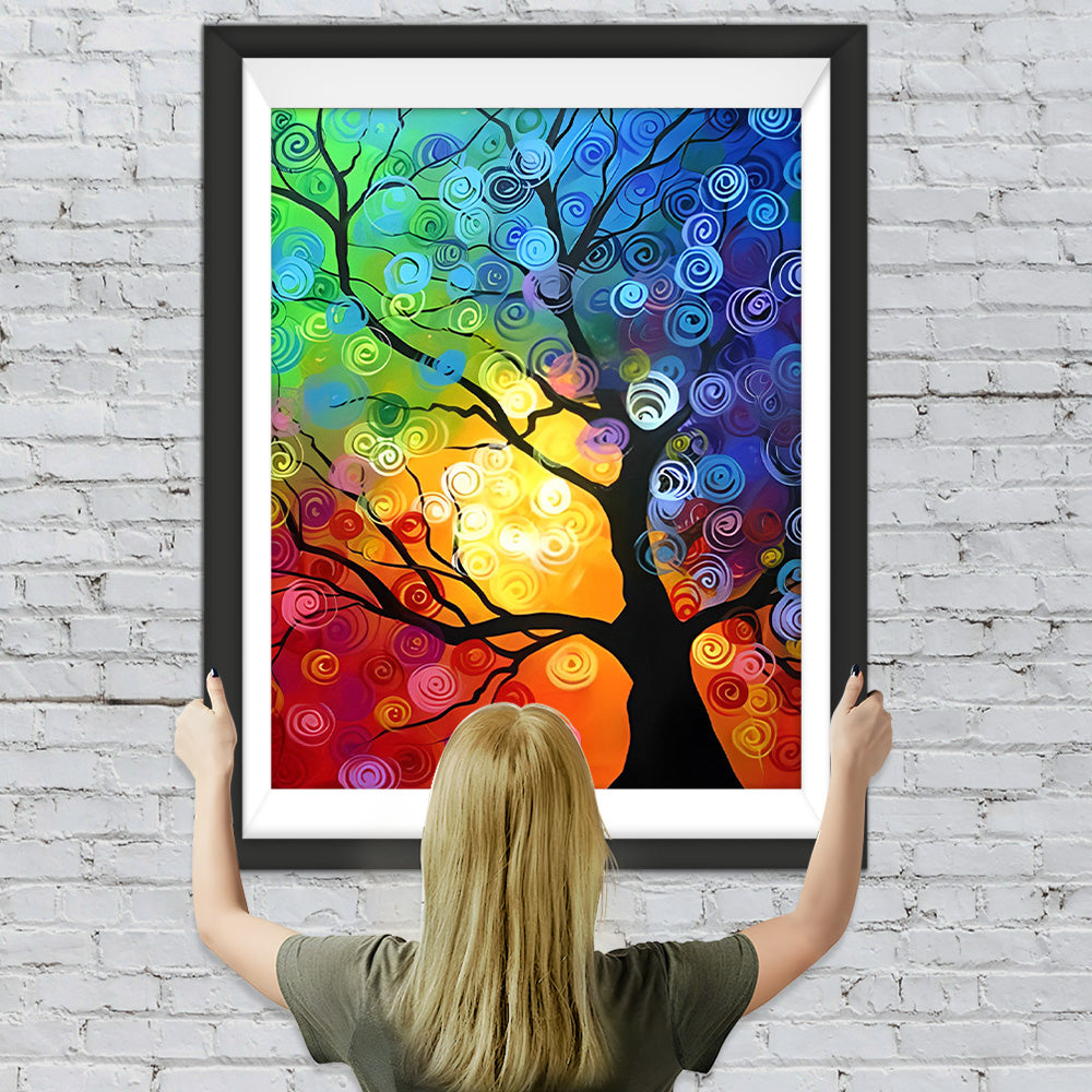 Bunter abstrakter Baum Diamond Painting