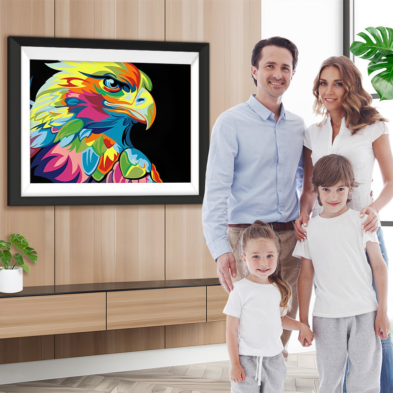 Bunter Adler im Pop-Stil Diamond Painting