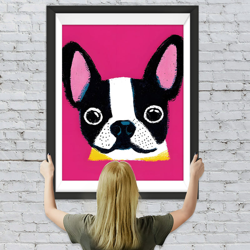 Bunter Boston Terrier Diamond Painting