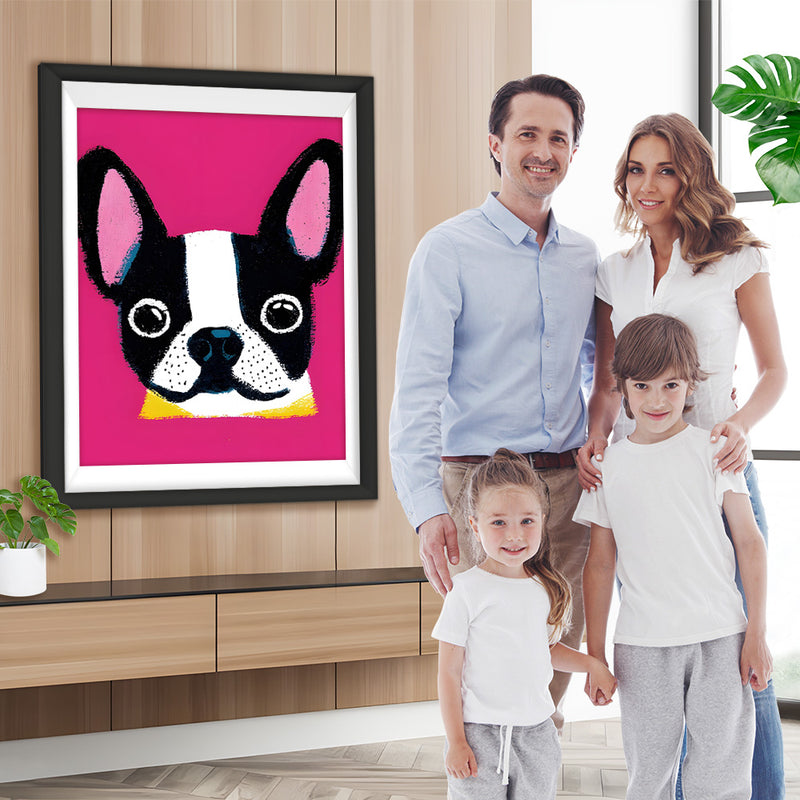 Bunter Boston Terrier Diamond Painting