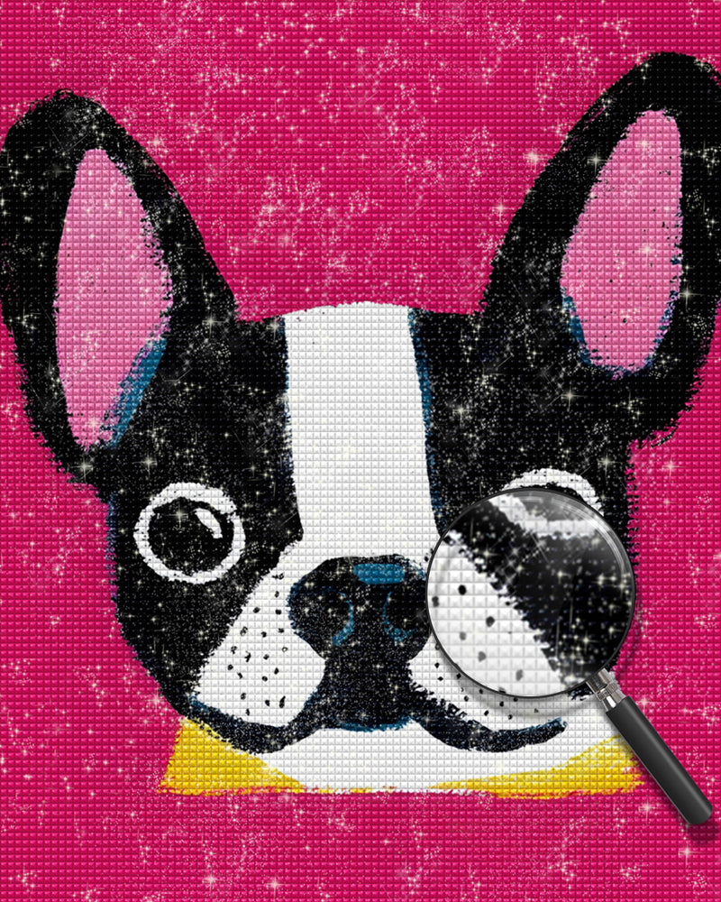 Bunter Boston Terrier Diamond Painting