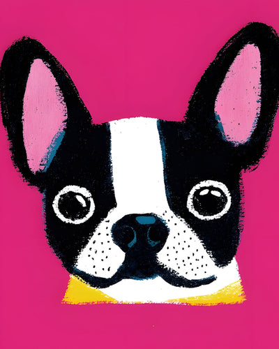 Bunter Boston Terrier Diamond Painting