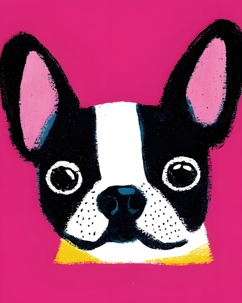 Bunter Boston Terrier Diamond Painting