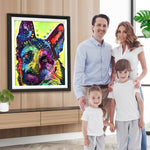 Bunter Deutscher Schäferhund Diamond Painting