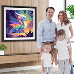 Bunter Drache im Dschungel Diamond Painting