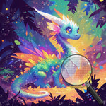 Bunter Drache im Dschungel Diamond Painting