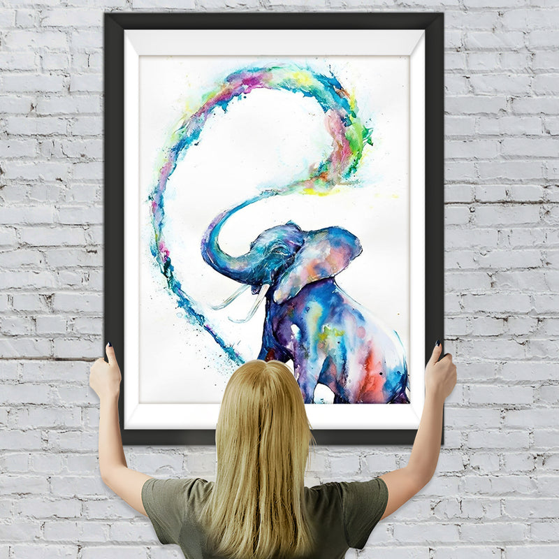 Bunter Elefant und Pigmente Diamond Painting