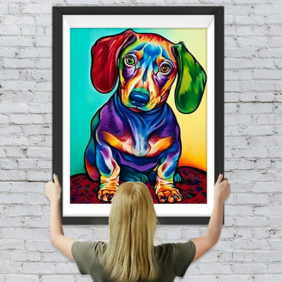 Bunter Hund Diamond Painting