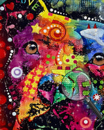 Bunter Hund im Pop Art Stil Diamond Painting