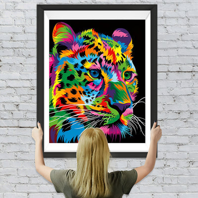 Bunter Leopard Diamond Painting