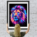 Bunter Löwenkopf Diamond Painting