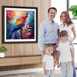 Bunter Papagei auf einem Zweig Diamond Painting