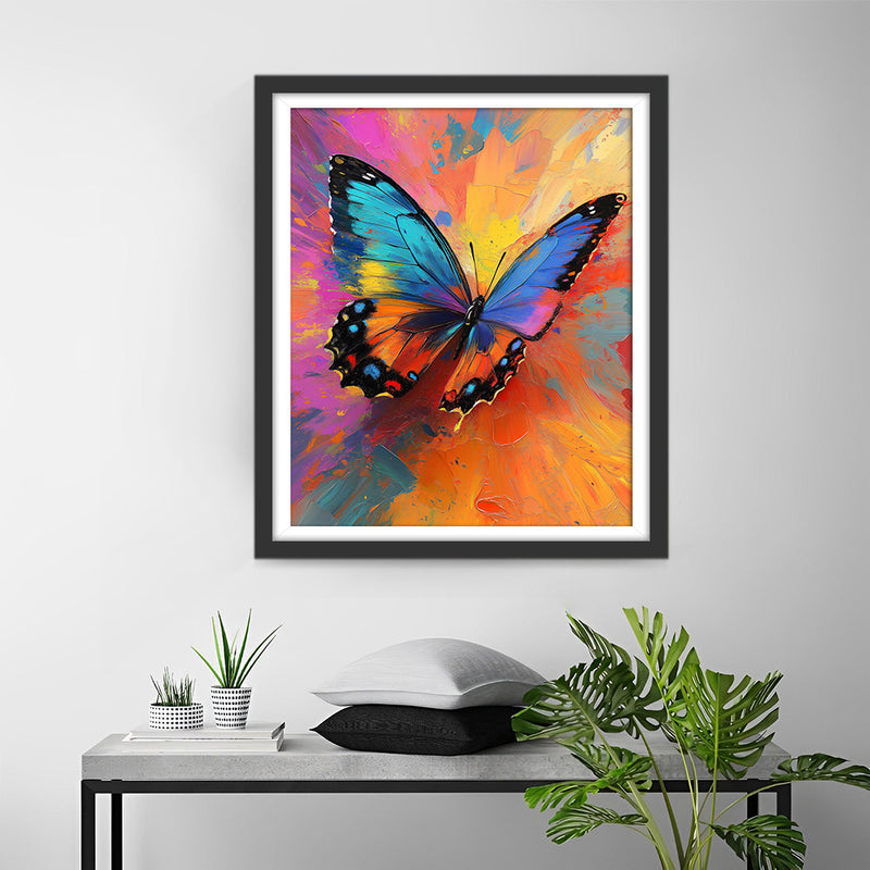 Bunter Schmetterling fliegend Diamond Painting