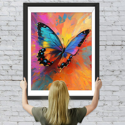 Bunter Schmetterling fliegend Diamond Painting