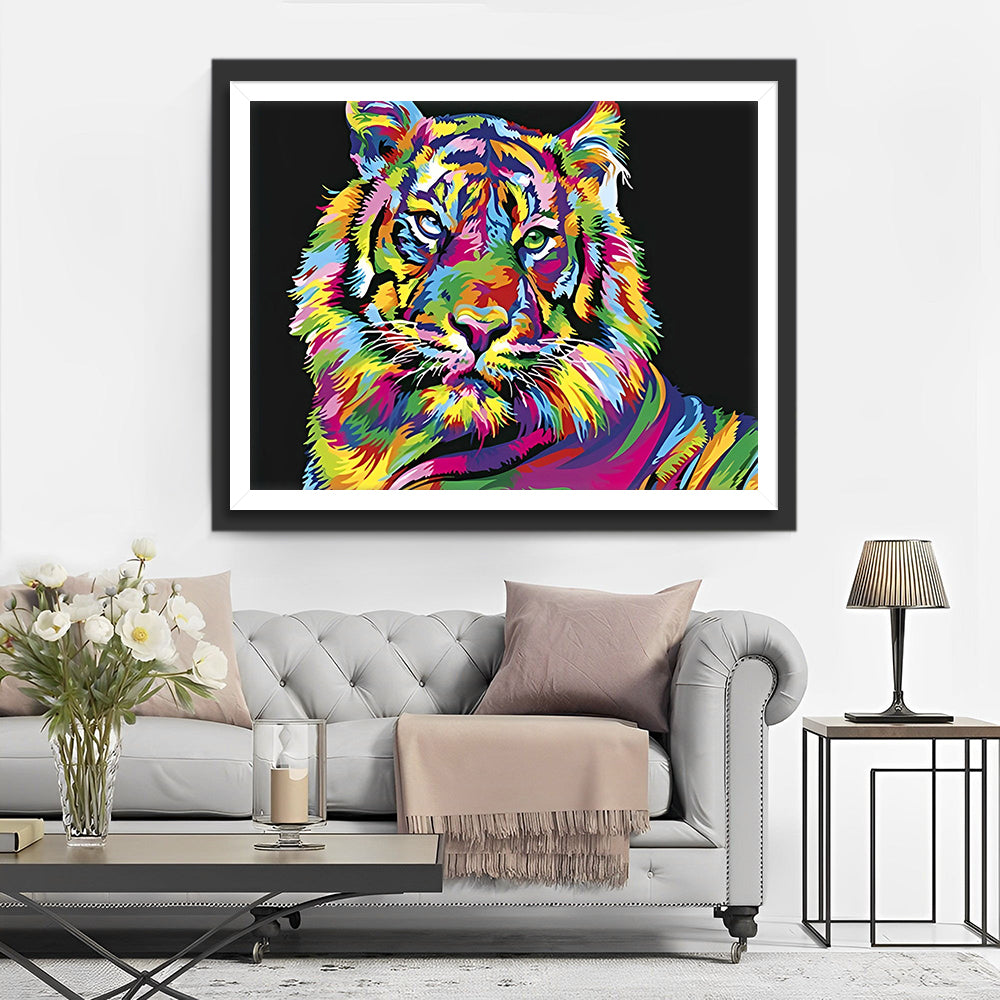 Bunter Tiger Diamond Painting