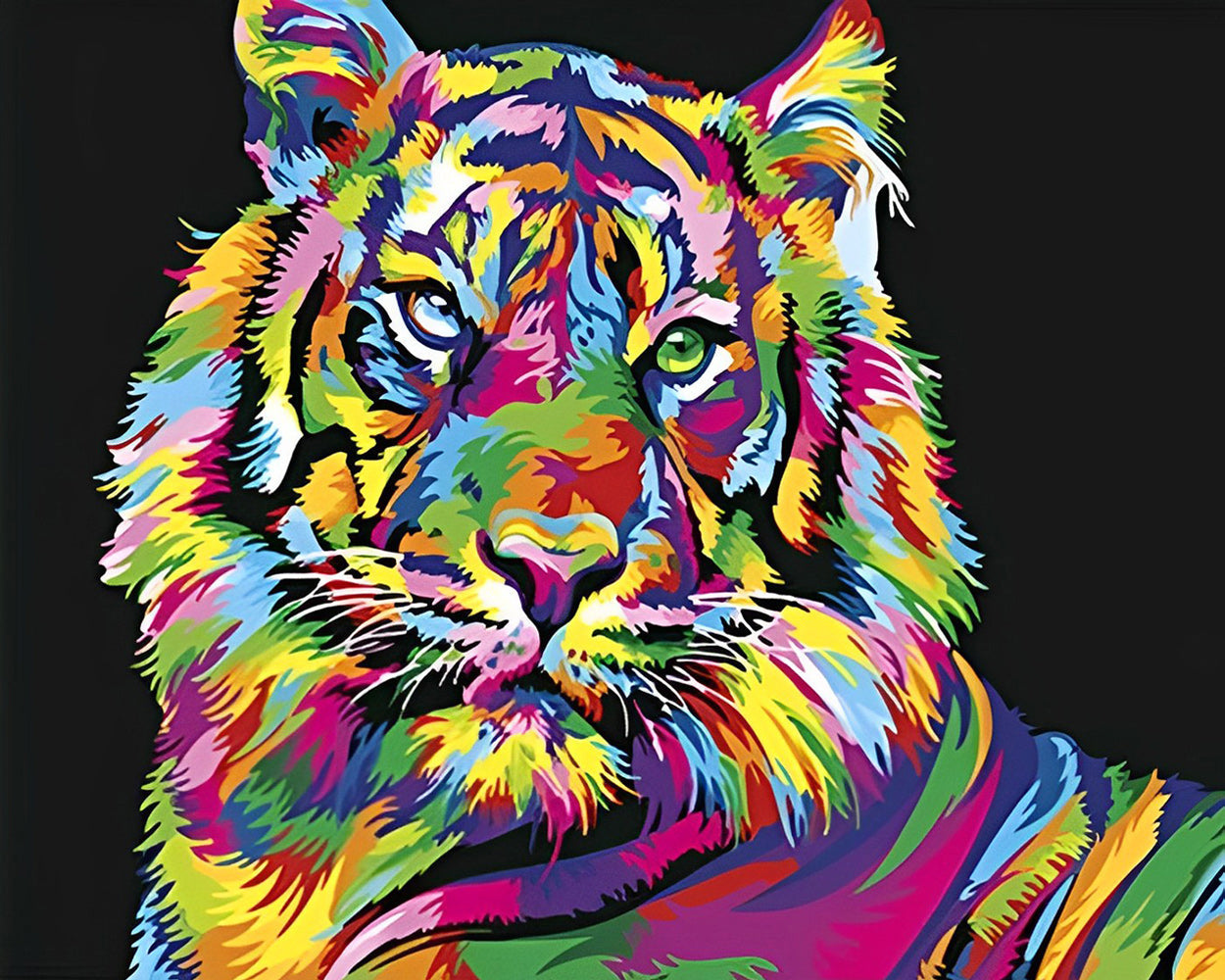 Bunter Tiger Diamond Painting