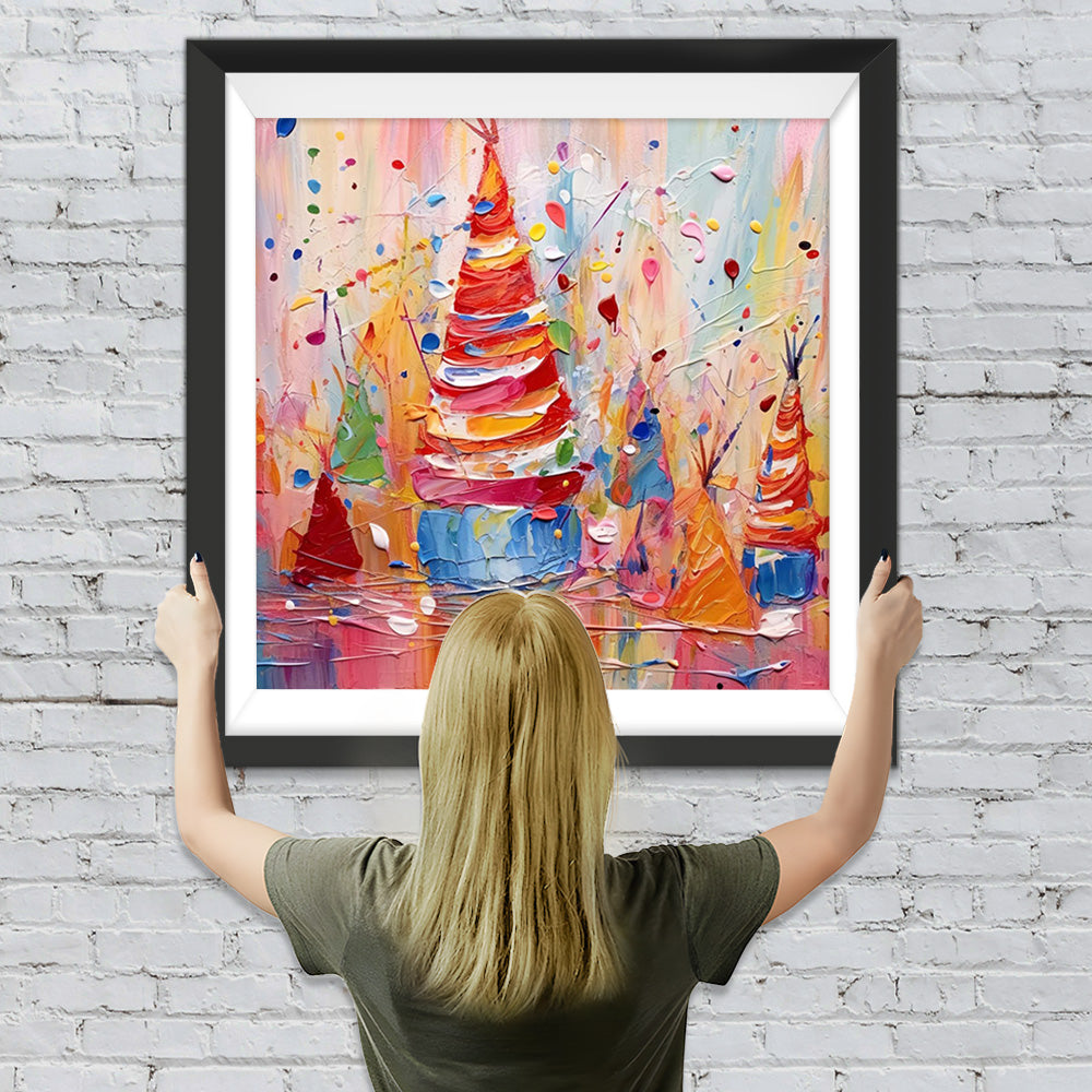 Bunter Weihnachtsbaum Diamond Painting