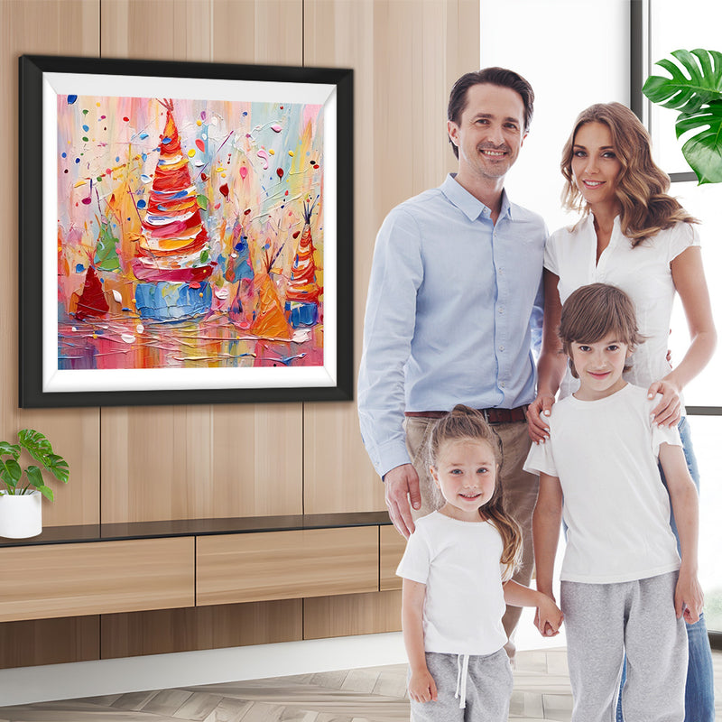 Bunter Weihnachtsbaum Diamond Painting