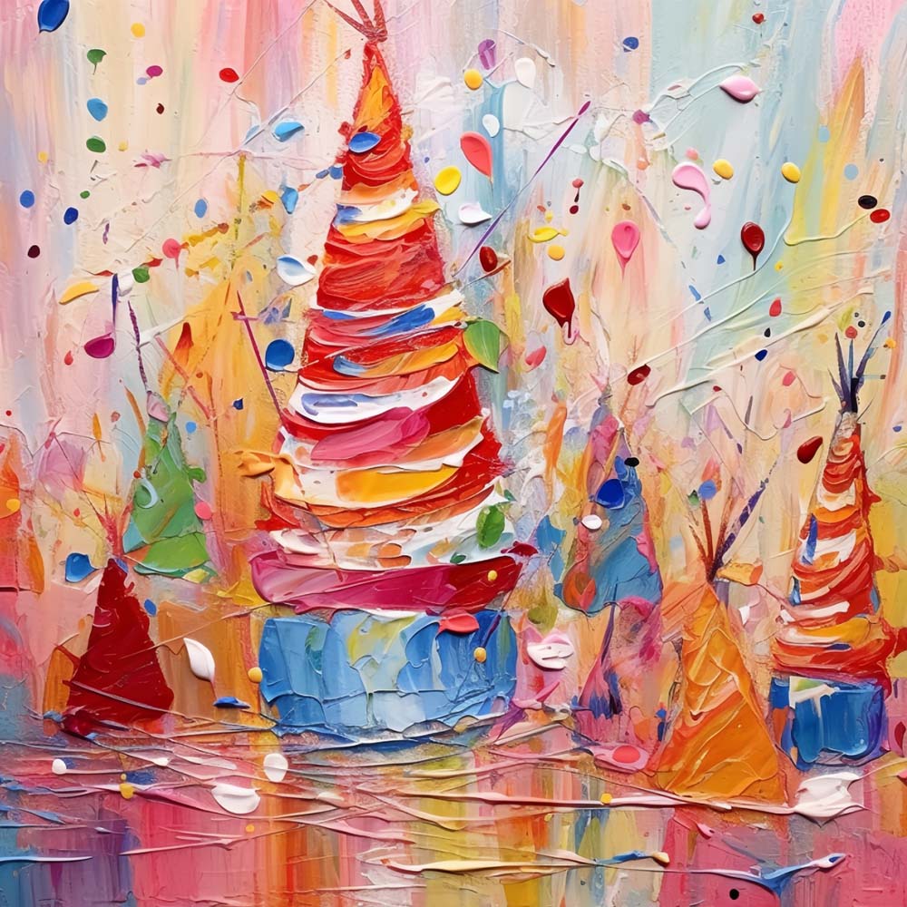 Bunter Weihnachtsbaum Diamond Painting