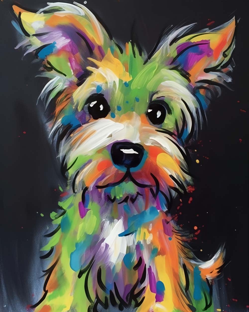 Bunter Yorkshire Terrier Diamond Painting