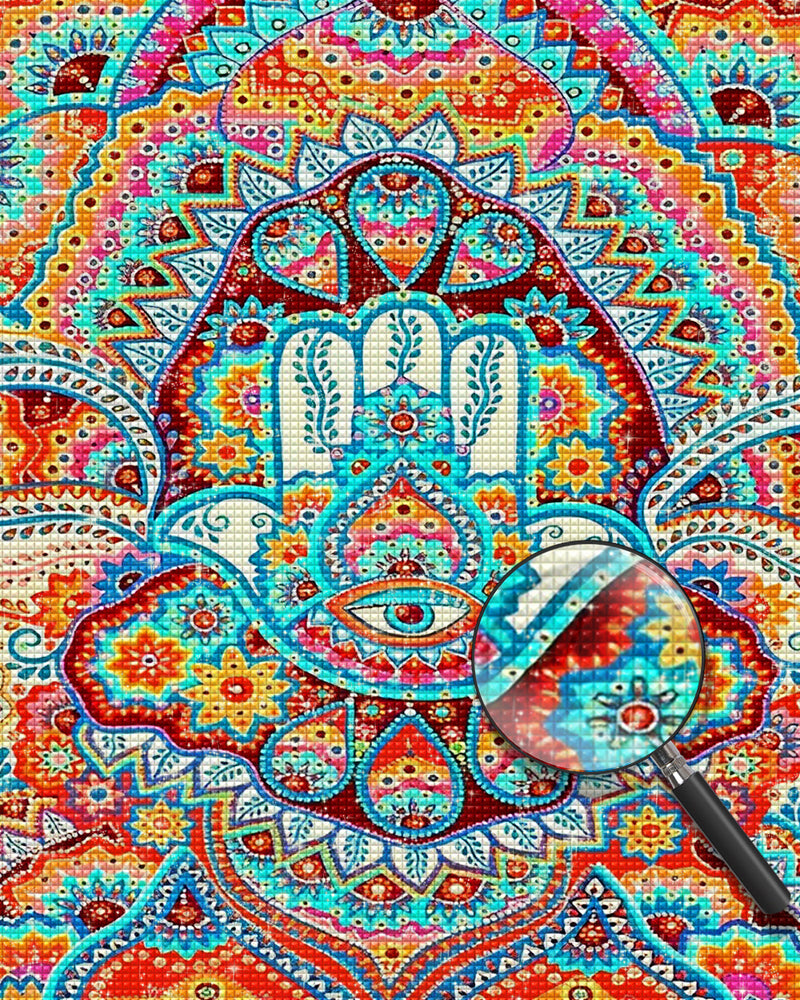 Buntes abstraktes Mandala Diamond Painting