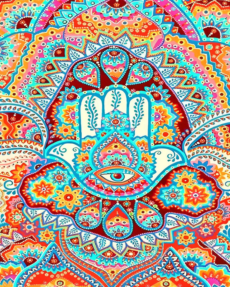 Buntes abstraktes Mandala Diamond Painting
