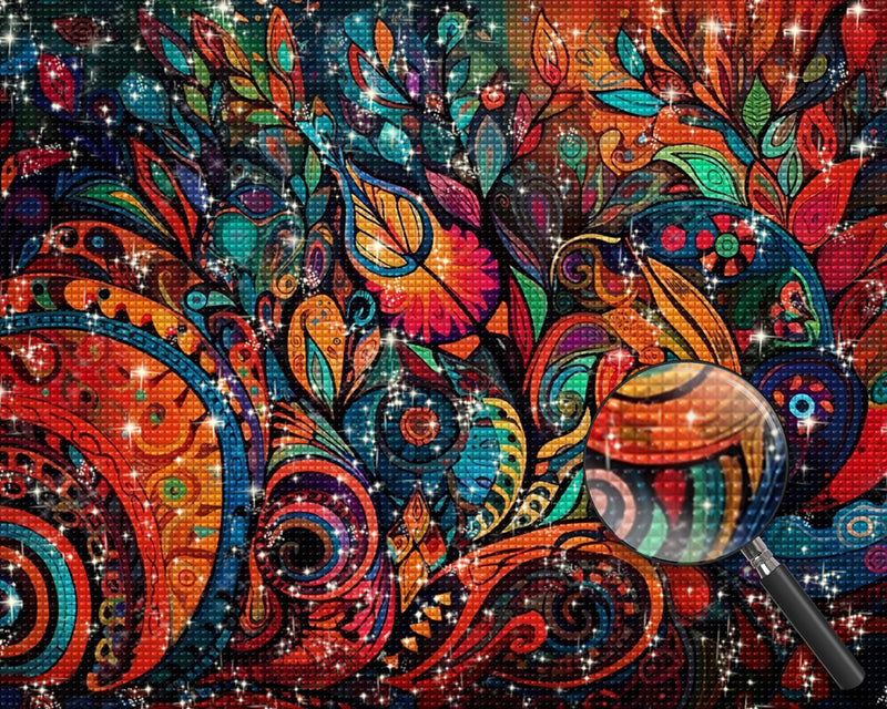 Buntes abstraktes Muster Diamond Painting