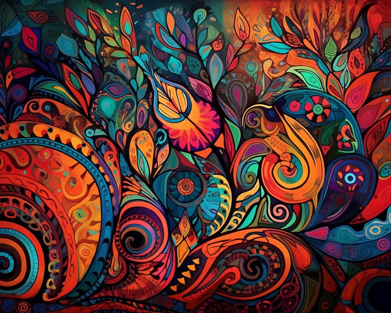 Buntes abstraktes Muster Diamond Painting